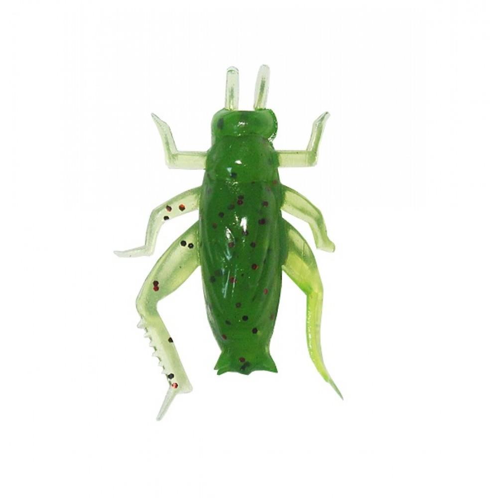 EFFE 2.5cm 0.6g Sasi Silikon Çekirge Yem Simli Yeşil 100 Adet