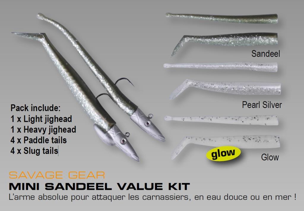 Savage Gear Mini Sandeel Kit 10 Adet 2 Kafa+8 Kuyruk Suni Yem